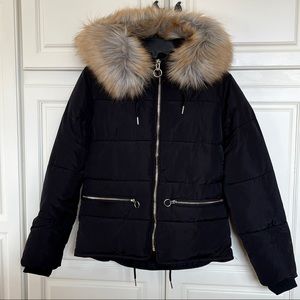TopShot Faux Fur Puffer Jacket